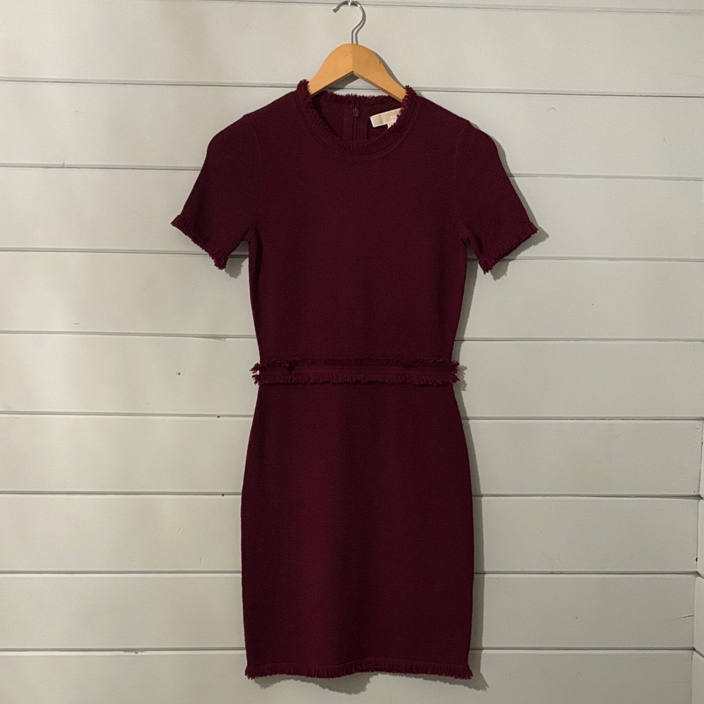 Michael Kors Rich Burgundy Mini Dress